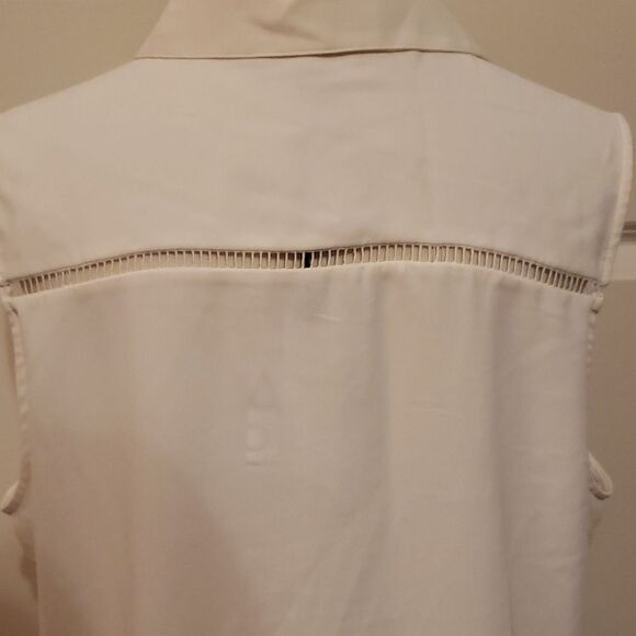 Stitch Fix 𝅺41 Hawthorn Womens Tarla Lattice Detail Sleeveless Blouse Sz XL NWT - Picture 3 of 5